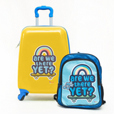 Dutchess and Duke Are We There Yet? Yellow/Blue Kids Carry-On Luggage Set