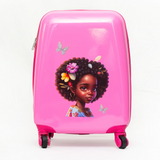 Dutchess and Duke Zora Multicultural Kids’, 16-inch Carry-on, Hardside Upright Luggage- “Personalize Me”