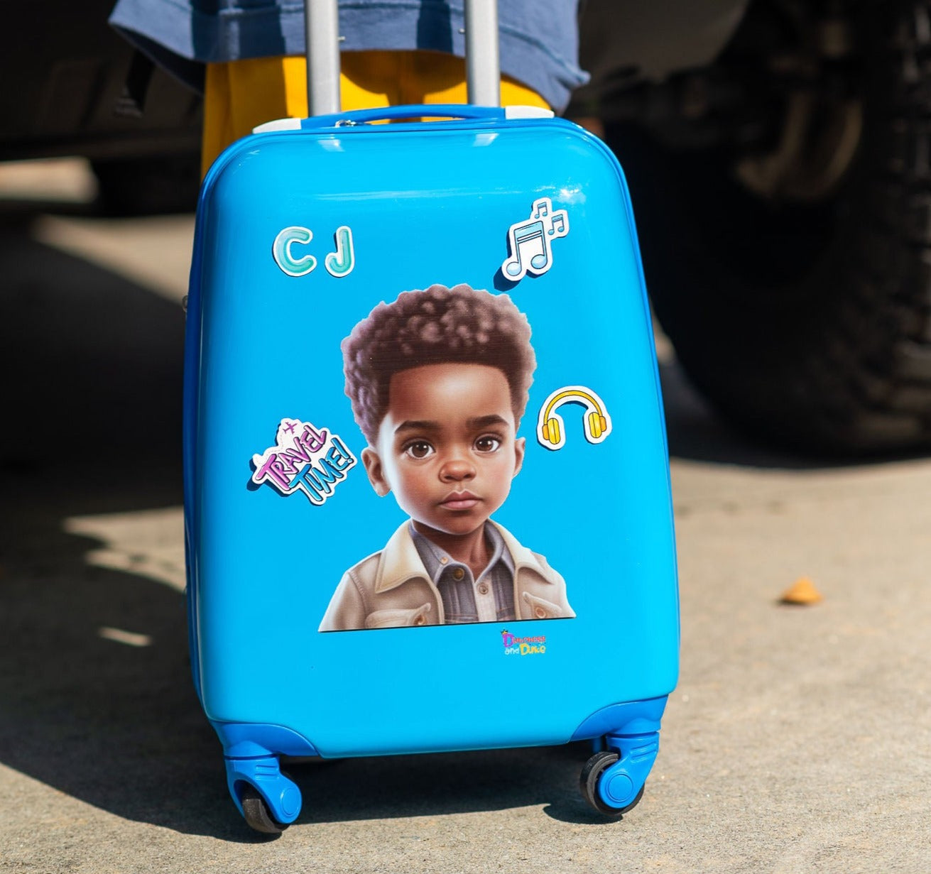 Dutchess and Duke Grayson Multicultural Kids’, 18-inch Carry-on, Hardside Upright Luggage- “Personalize Me”