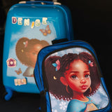 Dutchess and Duke Mariah Multicultural Kids’, 16-inch Carry-on, Hardside Upright Luggage- “Personalize Me”