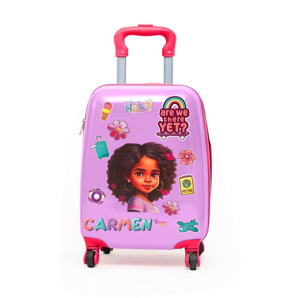 Dutchess and Duke Carmen Multicultural Kids’, 18-inch Carry-on, Hardside Upright Luggage- “Personalize Me”