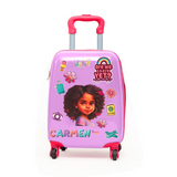 Dutchess and Duke Carmen Multicultural Kids’, 18-inch Carry-on, Hardside Upright Luggage- “Personalize Me”