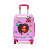 Dutchess and Duke Carmen Multicultural Kids’, 16-inch Carry-on, Hardside Upright Luggage- “Personalize Me”