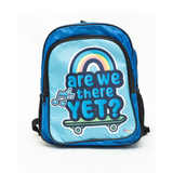 Dutchess and Duke, Are We There Yet? Multicultural Kids’ 14” Mini Travel Backpack - Blue