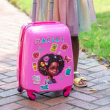 Dutchess and Duke Zora Multicultural Kids’, 16-inch Carry-on, Hardside Upright Luggage- “Personalize Me”